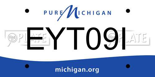 EYT09I Michigan License Plate