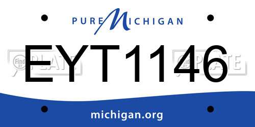 EYT1146 Michigan License Plate