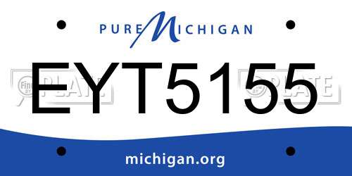 EYT5155 Michigan License Plate
