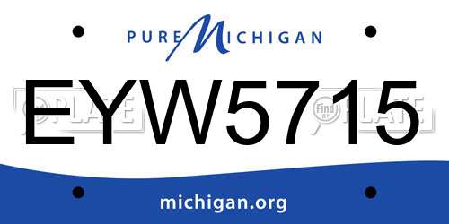 EYW5715 Michigan License Plate