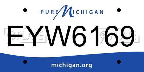 EYW6169 Michigan License Plate