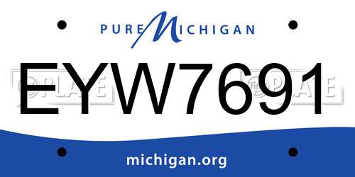 EYW7691 Michigan License Plate