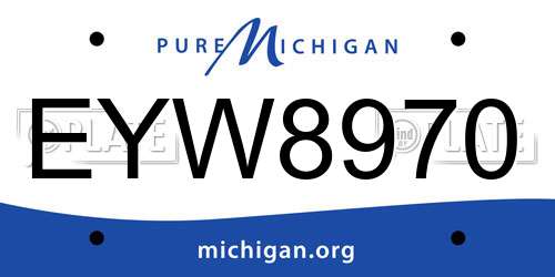 EYW8970 Michigan License Plate