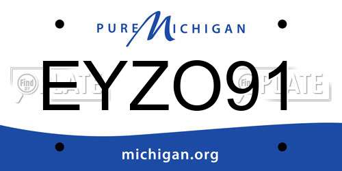EYZO91 Michigan License Plate