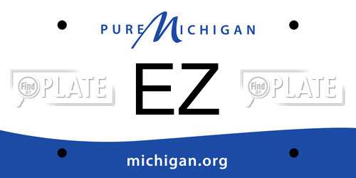 EZ Michigan License Plate
