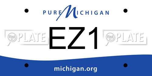 EZ1 Michigan License Plate