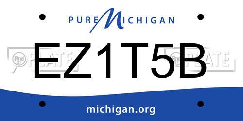 EZ1T5B Michigan License Plate
