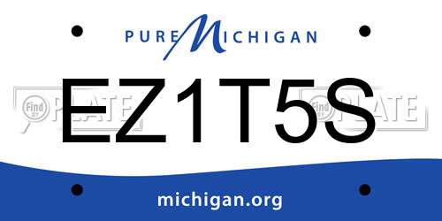 EZ1T5S Michigan License Plate