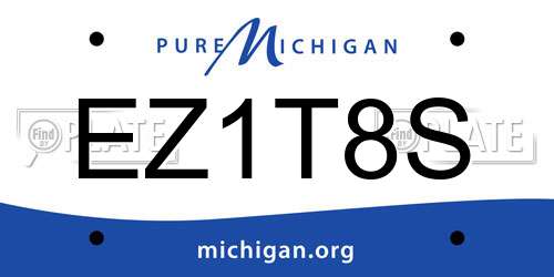 EZ1T8S Michigan License Plate