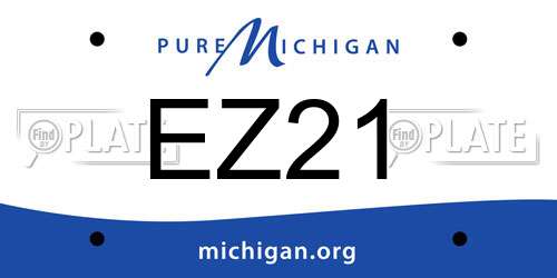EZ21 Michigan License Plate