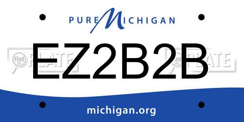 EZ2B2B Michigan License Plate