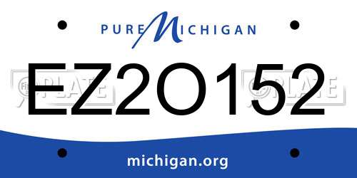EZ2O152 Michigan License Plate