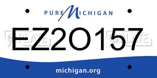 EZ2O157 Michigan License Plate