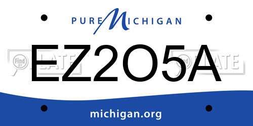 EZ2O5A Michigan License Plate
