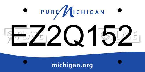 EZ2Q152 Michigan License Plate