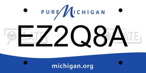 EZ2Q8A Michigan License Plate