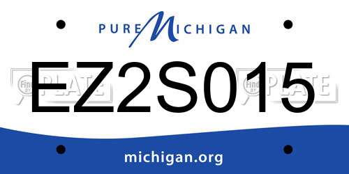EZ2S015 Michigan License Plate