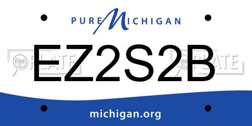 EZ2S2B Michigan License Plate
