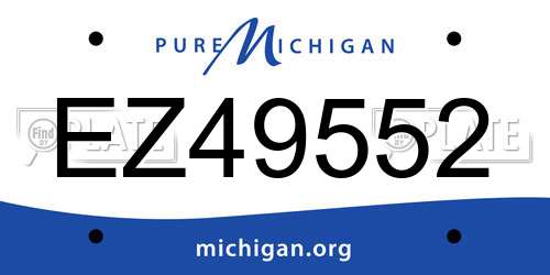 EZ49552 Michigan License Plate
