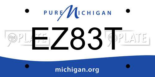 EZ83T Michigan License Plate