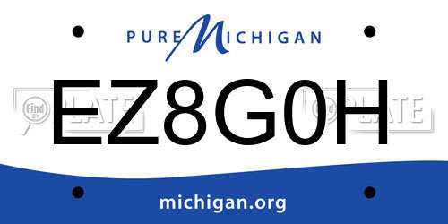 EZ8G0H Michigan License Plate