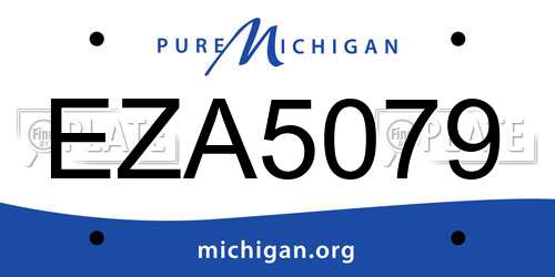 EZA5079 Michigan License Plate