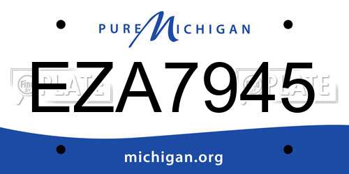 EZA7945 Michigan License Plate
