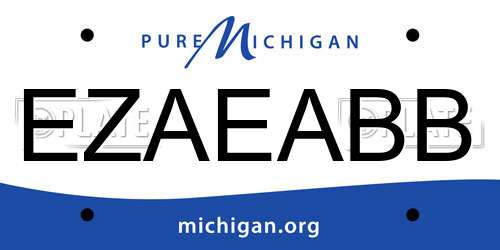 EZAEABB Michigan License Plate