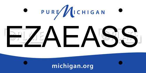 EZAEASS Michigan License Plate