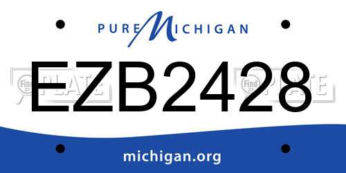 EZB2428 Michigan License Plate
