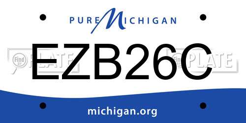 EZB26C Michigan License Plate