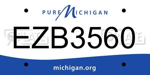 EZB3560 Michigan License Plate