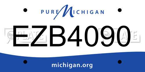 EZB4090 Michigan License Plate