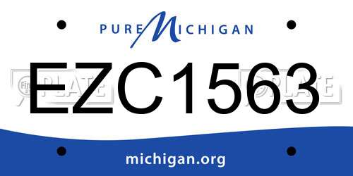EZC1563 Michigan License Plate