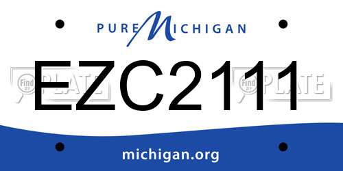 EZC2111 Michigan License Plate