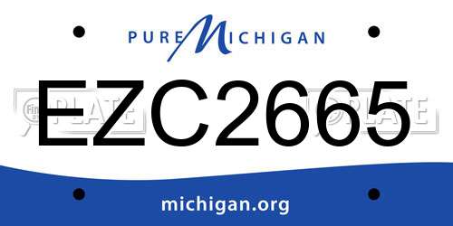 EZC2665 Michigan License Plate
