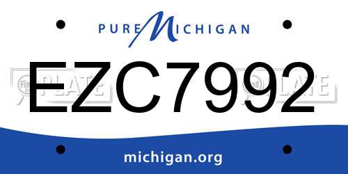 EZC7992 Michigan License Plate