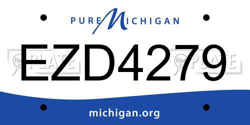 EZD4279 Michigan License Plate