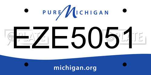 EZE5051 Michigan License Plate