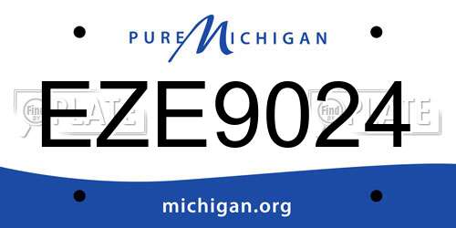 EZE9024 Michigan License Plate