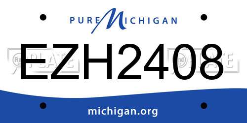 EZH2408 Michigan License Plate