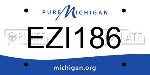 EZI186 Michigan License Plate