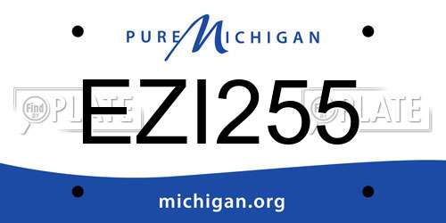 EZI255 Michigan License Plate