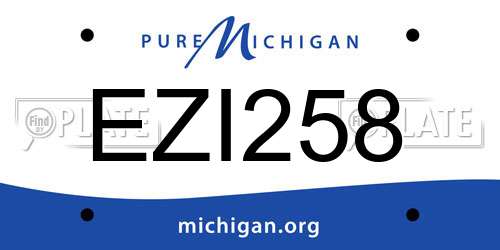 EZI258 Michigan License Plate