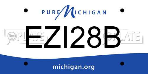 EZI28B Michigan License Plate