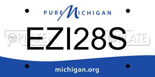 EZI28S Michigan License Plate