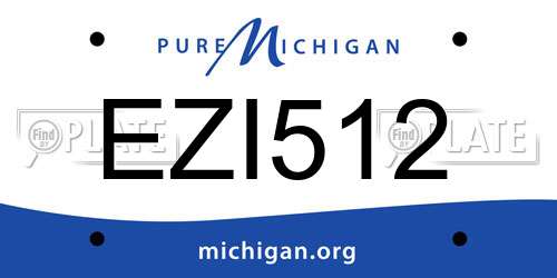 EZI512 Michigan License Plate
