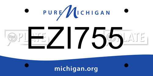 EZI755 Michigan License Plate