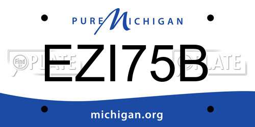 EZI75B Michigan License Plate