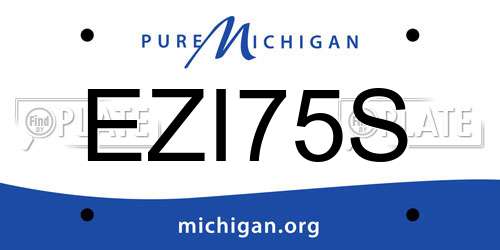 EZI75S Michigan License Plate